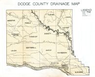 Dodge County Drainage Map, Dodge County 1952